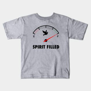 Spirit Filled, black text Kids T-Shirt